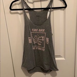 Obey size small gray tank top